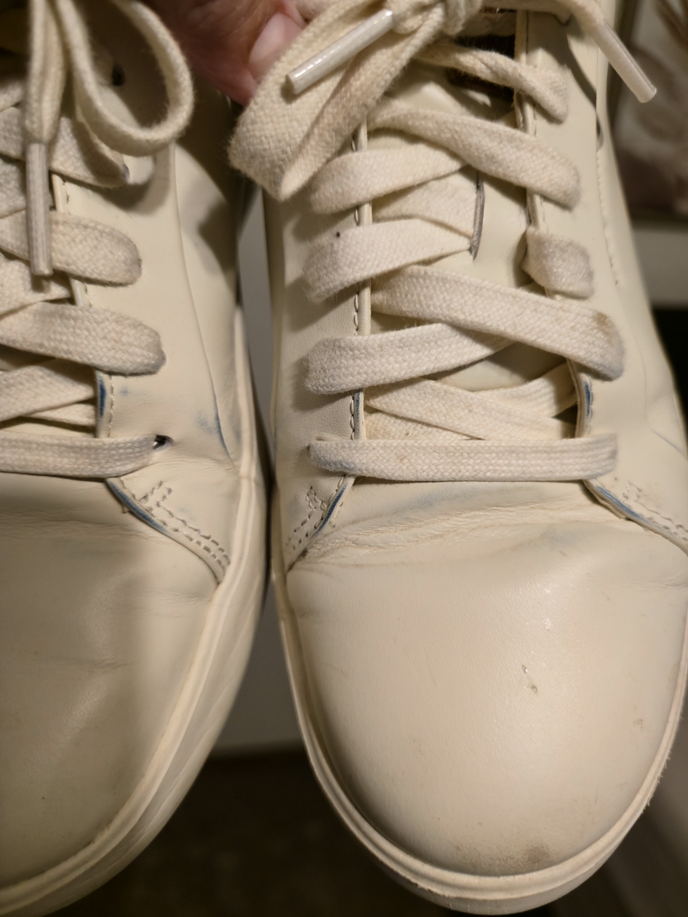 Cole Haan Cream Lace-Up Sneakers